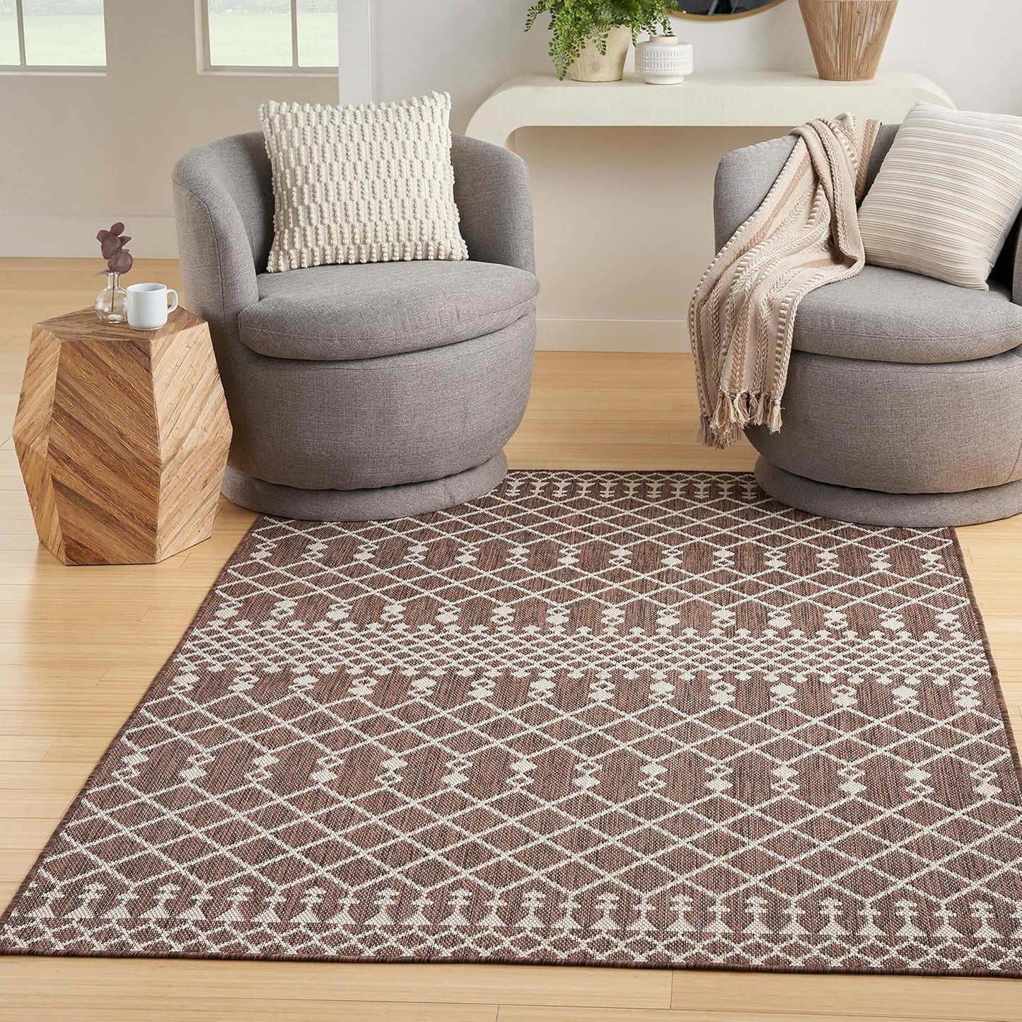 Nourison Home Positano 5ft x 7ft Area Rug for Modern Decor