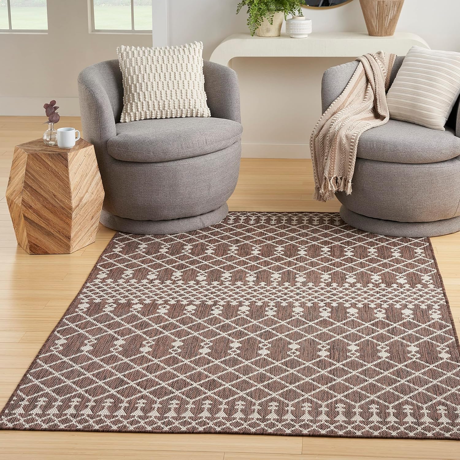 Nourison Home Positano 5ft x 7ft Area Rug for Modern Decor