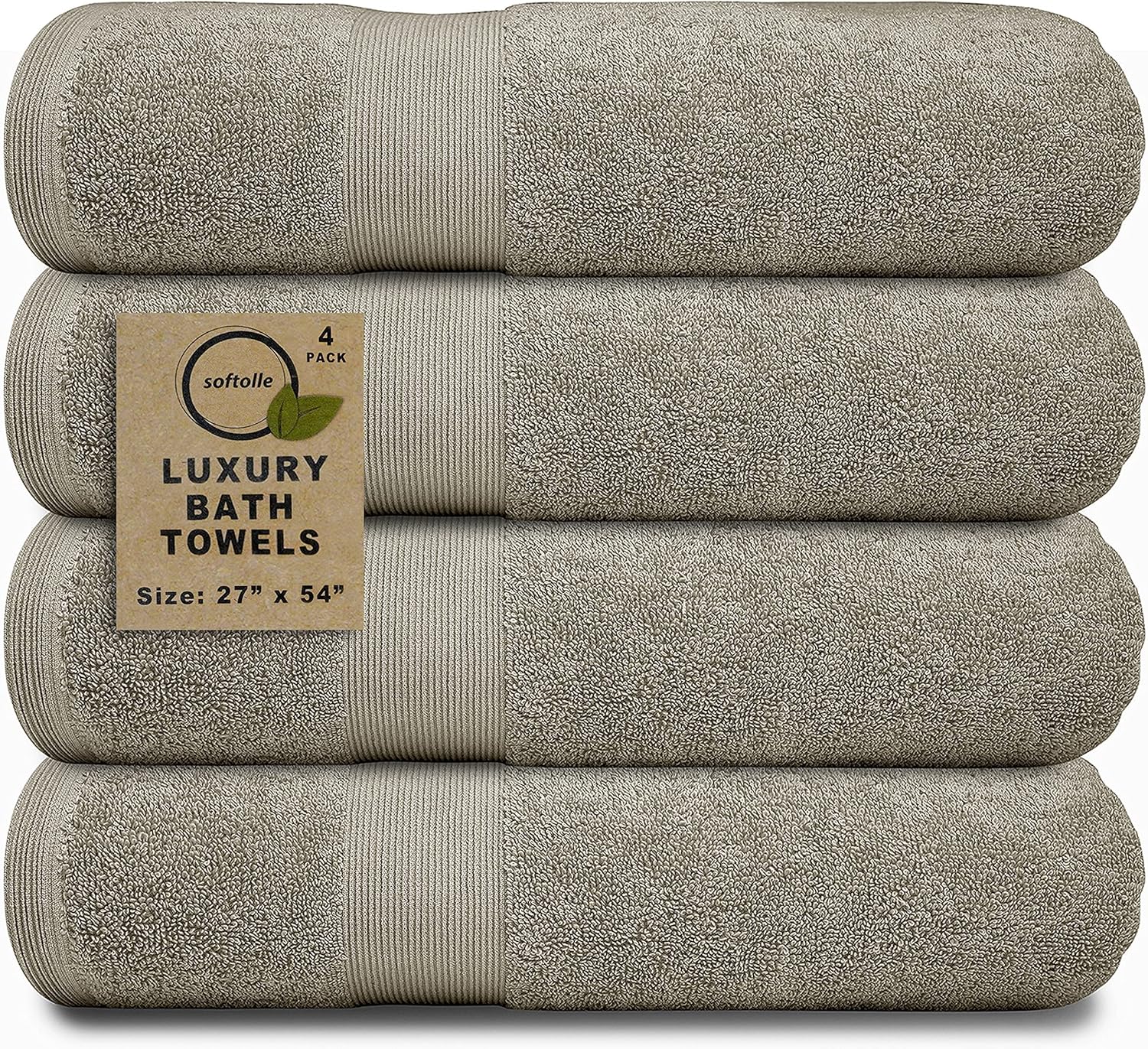 Softolle Luxury Bath Towels Set of 4 - Super Soft and Absorbent