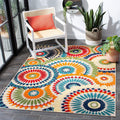 Cabana 3 ft x 5 ft Blue/Ivory Boho Medallion Indoor/Outdoor Rug