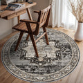 Living Room 4round Area Rugs 4 ft Round Boho Rug - Soft, Washable