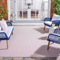 SAFAVIEH Courtyard 8 ft x 10 ft Ivory Pink Outdoor/Indoor Rug