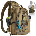 Piscifun Fishing Tackle Backpack with Rod & Gear Holder - Versatile