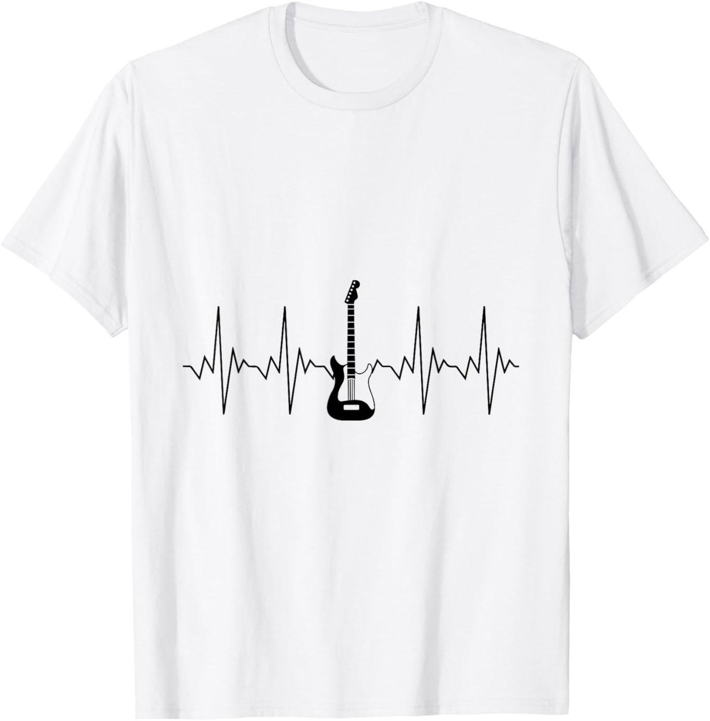 Musician's Heartbeat Tee - Guitar Lover's Shirt