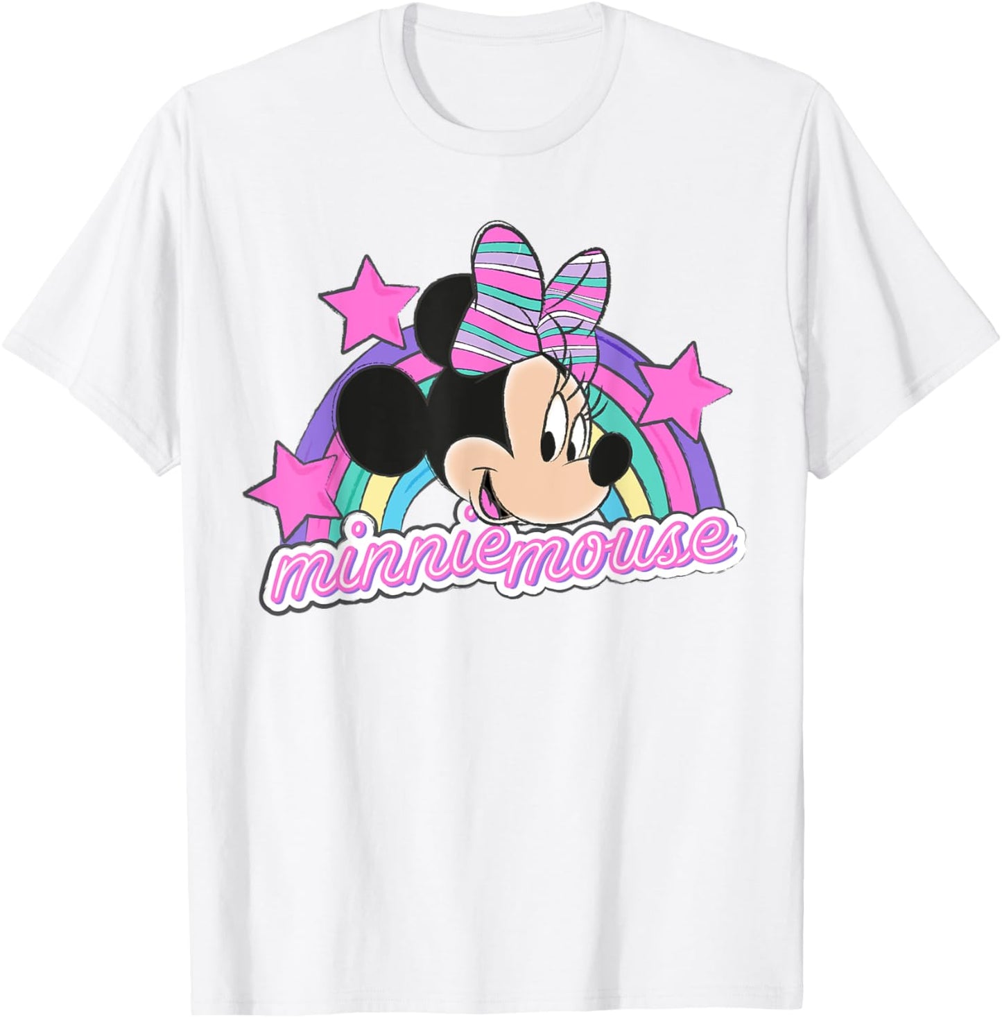Disney Minnie Mouse Rainbow Stars Tee