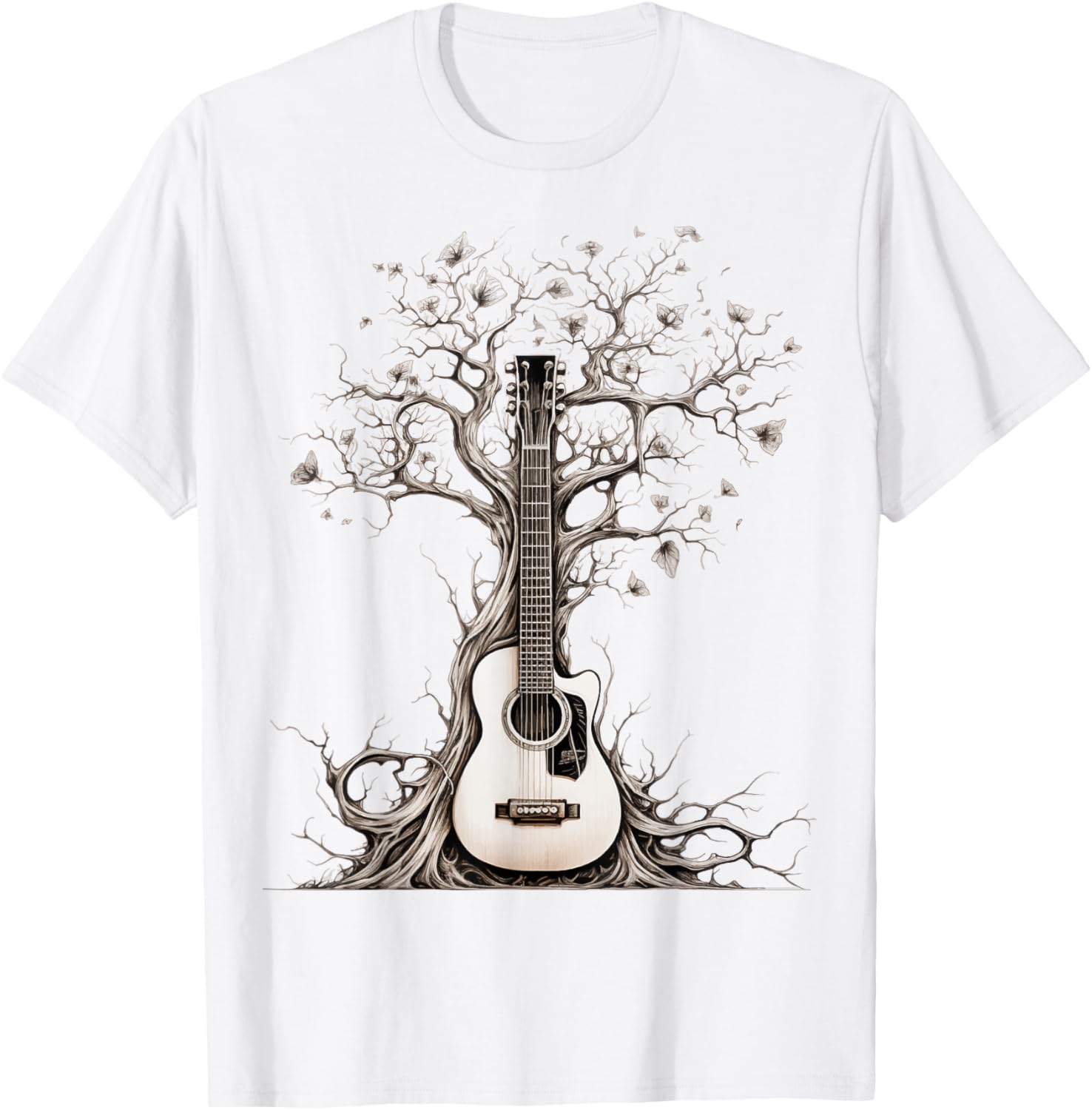 Nature-inspired Acoustic Guitar T-Shirt