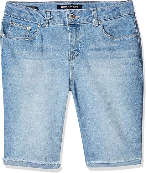 Calvin Klein Girls' Skinny Fit Stretch Denim Bermuda Shorts Review
