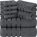 Utopia Towels 8-Piece Luxury Towel Set - Soft 600GSM Grey