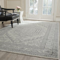SAFAVIEH Adirondack Collection Area Rug - 10ft Square, Ivory & Silver