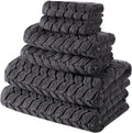 BAGNO MILANO Turkish Bath Towels 6pc Set - Plush Quick Dry Luxury