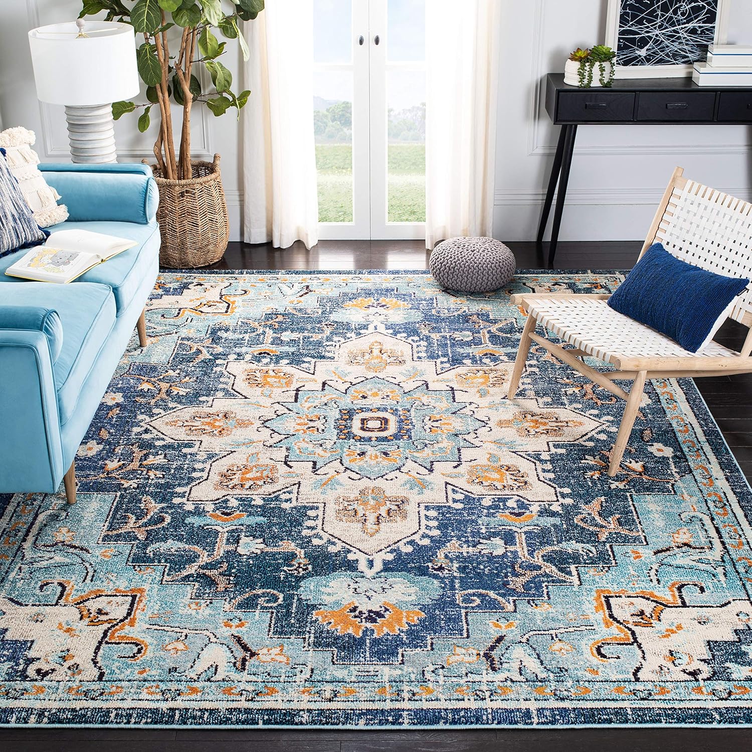 SAFAVIEH Madison Collection Area Rug - Boho Chic Design