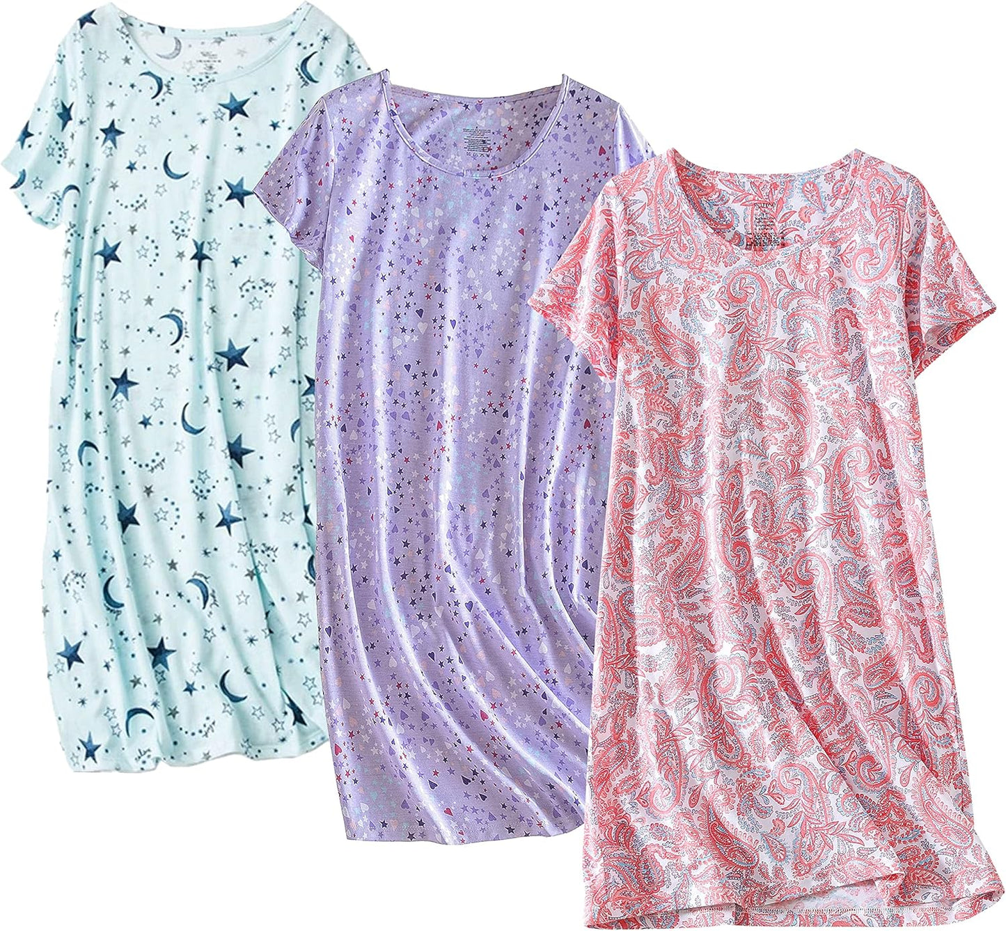 PNAEONG Women's Cotton Nightgown Sleepwear for Comfort