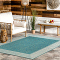 Outdoor Area Rug 8 x 10 Teal - Durable Indoor/Outdoor Rug