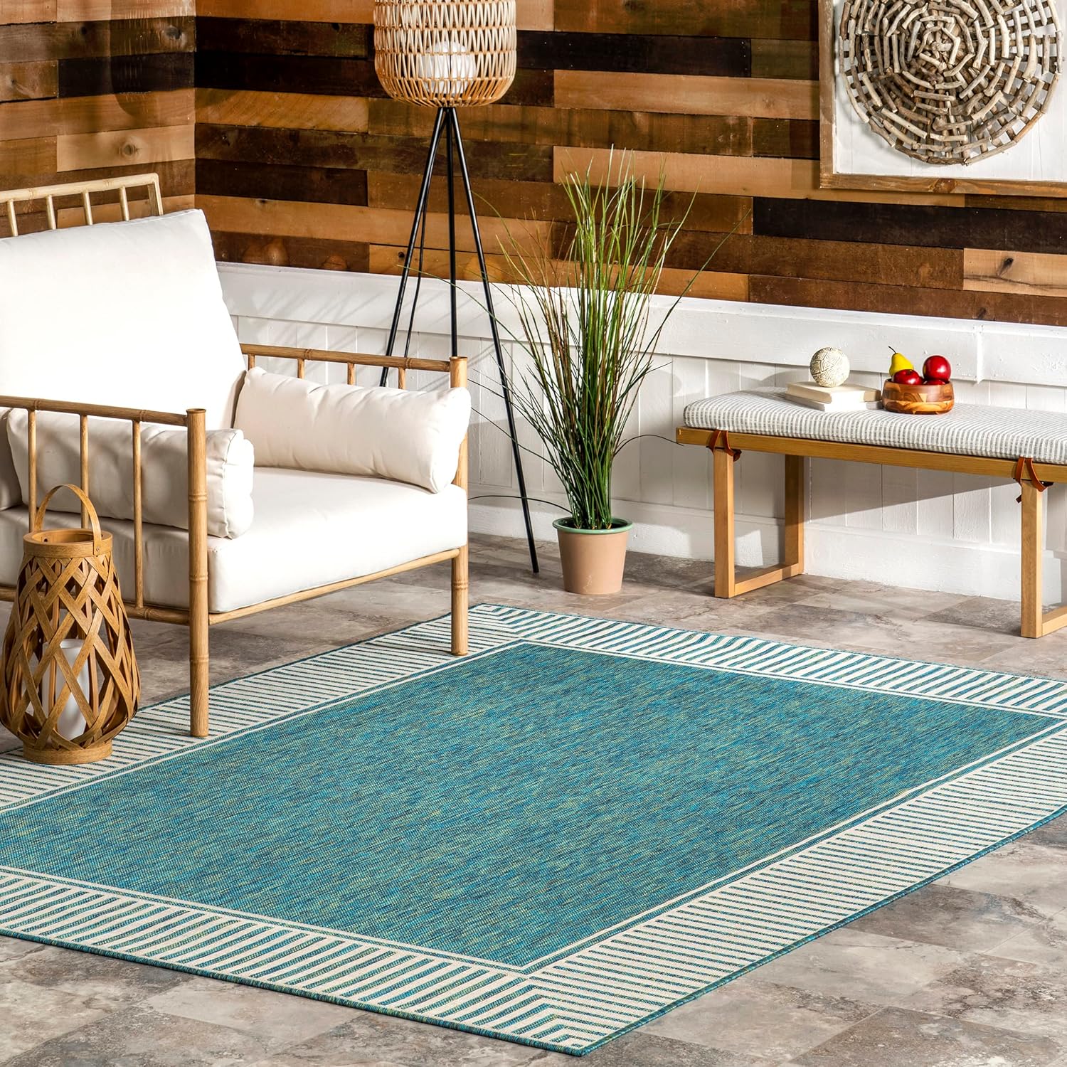 nuLOOM 4ft x 6ft Outdoor Area Rug for Stylish Indoor/Outdoor Use