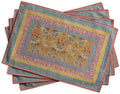 Cotton Placemats Set of 4 13 x 19 in Marquise - Washable Table Mats