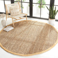 SAFAVIEH Area Rug 5ft Round - Natural Fiber Handmade Jute