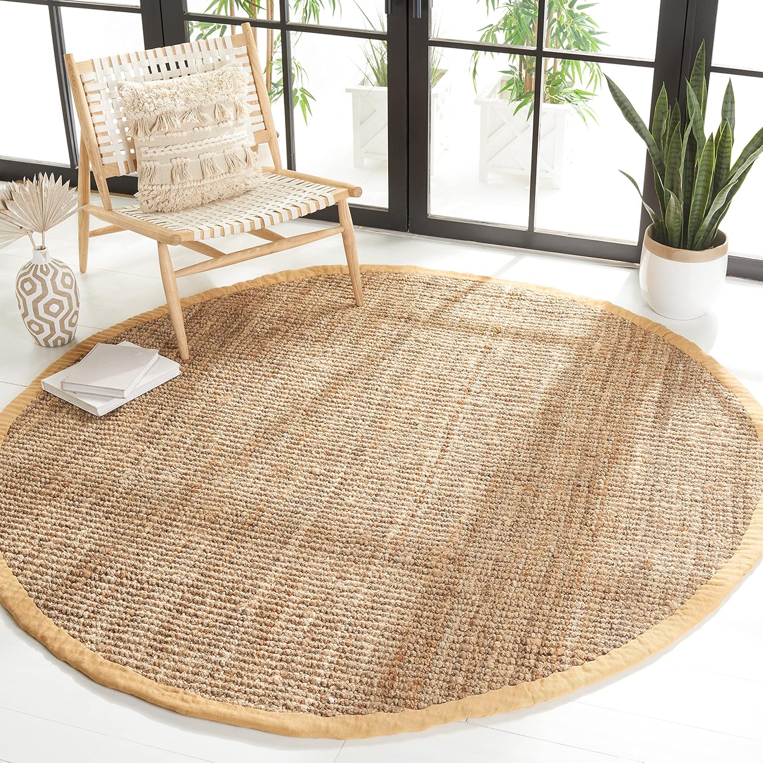 SAFAVIEH Area Rug 5ft Round - Natural Fiber Handmade Jute