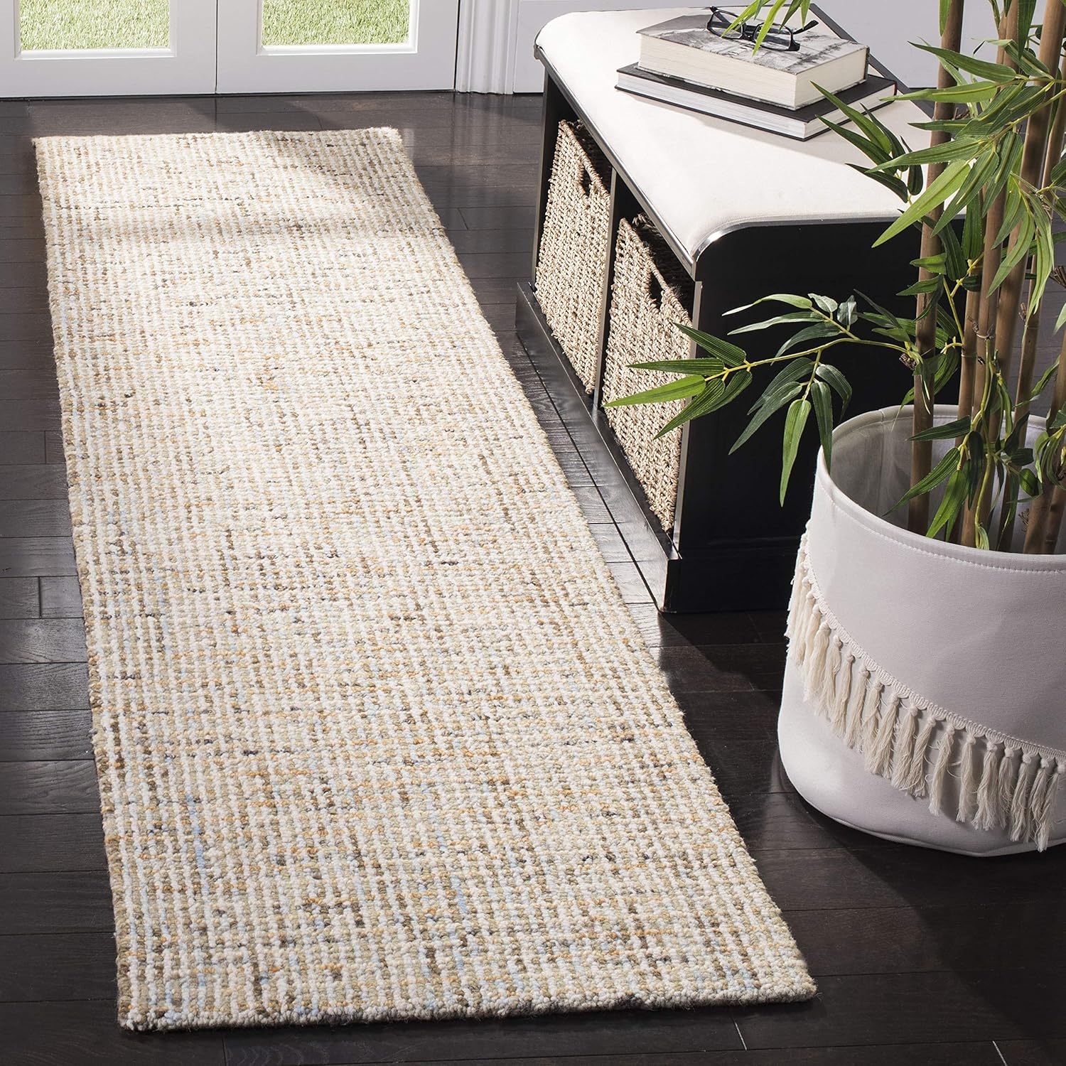 SAFAVIEH Abstract Collection Runner Rug - Stylish Gold & Blue