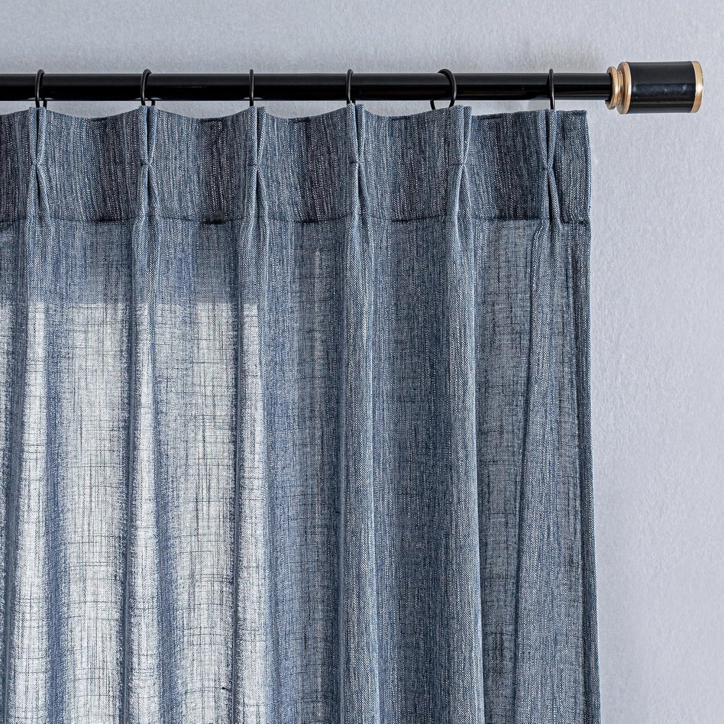 MYSKY HOME Blue Curtains 96 Inches Long for Elegant Living Spaces