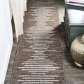 JONATHAN Y Stripe Geometric Indoor Outdoor Runner Rug 2x8 - Durable