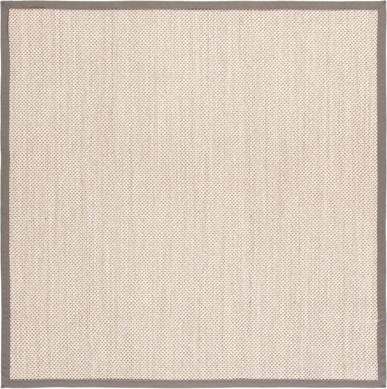 Natural Fiber Area Rug 9ft Square - Marble & Khaki Design