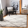 SAFAVIEH Hudson Shag Area Rug 5ft 3in x 7ft 6in - Plush Modern Trellis