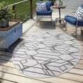 Terrace Outdoor Round Rug 5ft Washable Indoor/Outdoor Rug - Durable