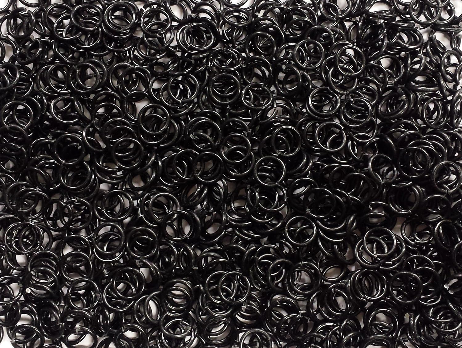 1/2 Pound Black Anodized Aluminum Jump Rings for Jewelry Making