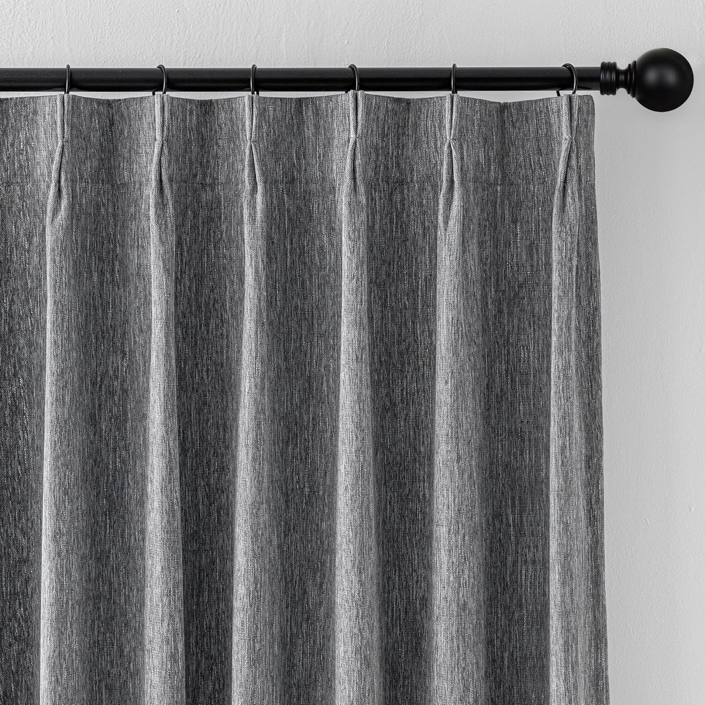 MYSKY HOME Dark Grey Blackout Curtains for Ultimate Light Blocking