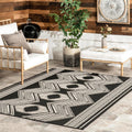 nuLOOM 8 ft x 10 ft Outdoor Tribal Geometric Area Rug - Durable & Fade