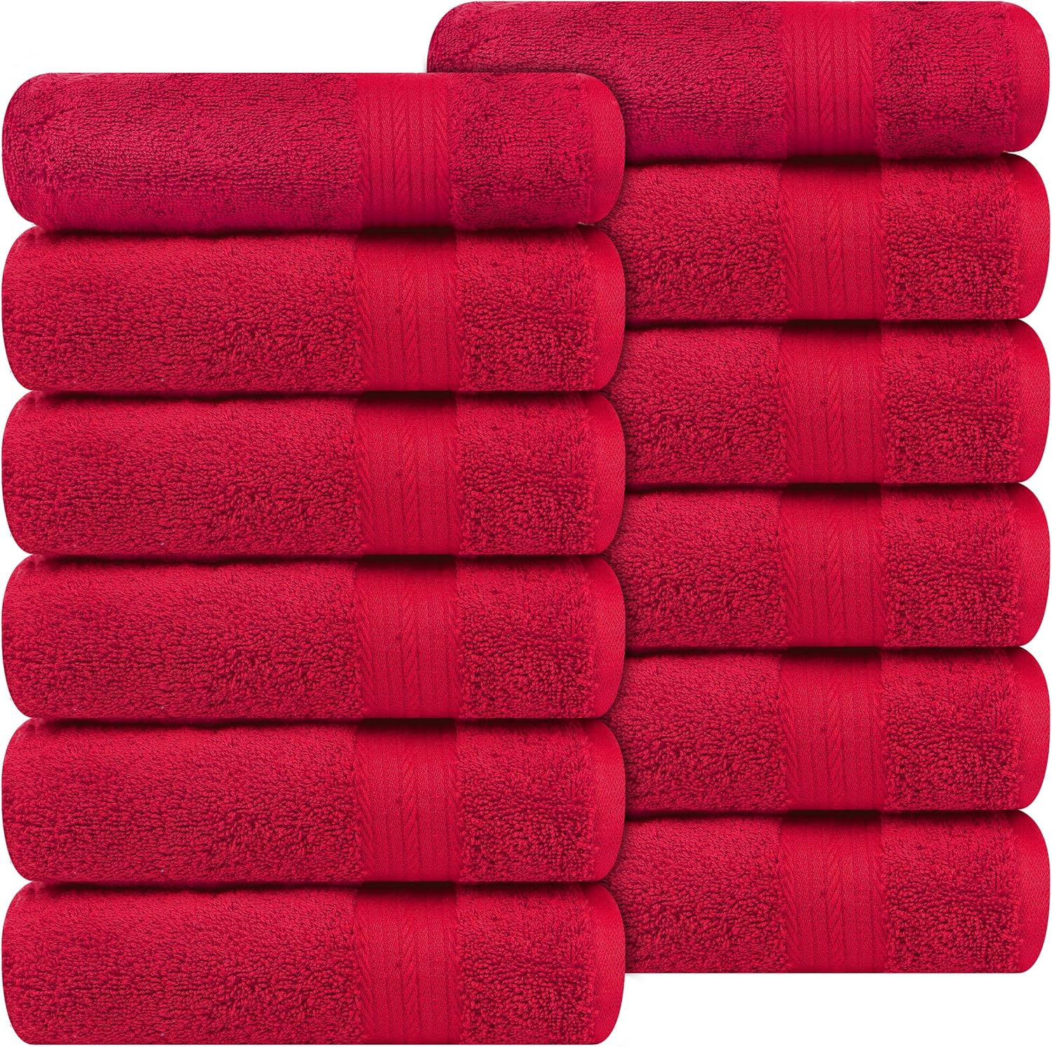 Ample Decor Hand Towels 18 X 28 Inch Pack of 12 for Daily Use