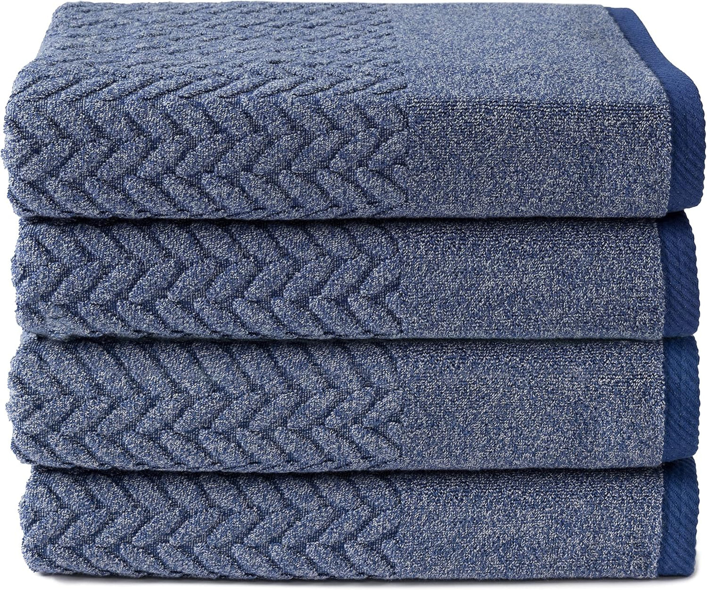 Texere 100% Organic Cotton Jacquard Bath Towel Set - Plush & Absorbent