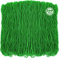 200 PCS Beaded Necklaces 33in Mardi Gras Beads - Bulk Green Party