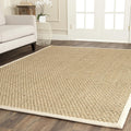 SAFAVIEH Natural Fiber 8ft Square Seagrass Rug - Durable Coastal Style