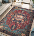 4x6 Rug Machine Washable Area Rug - Vintage Low Pile, Non-Slip Keen