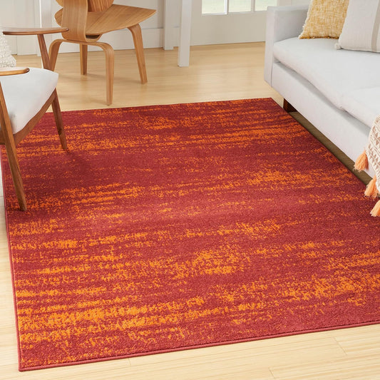 Nourison Home Essentials 5ft x 7ft Red Modern Rug for Style