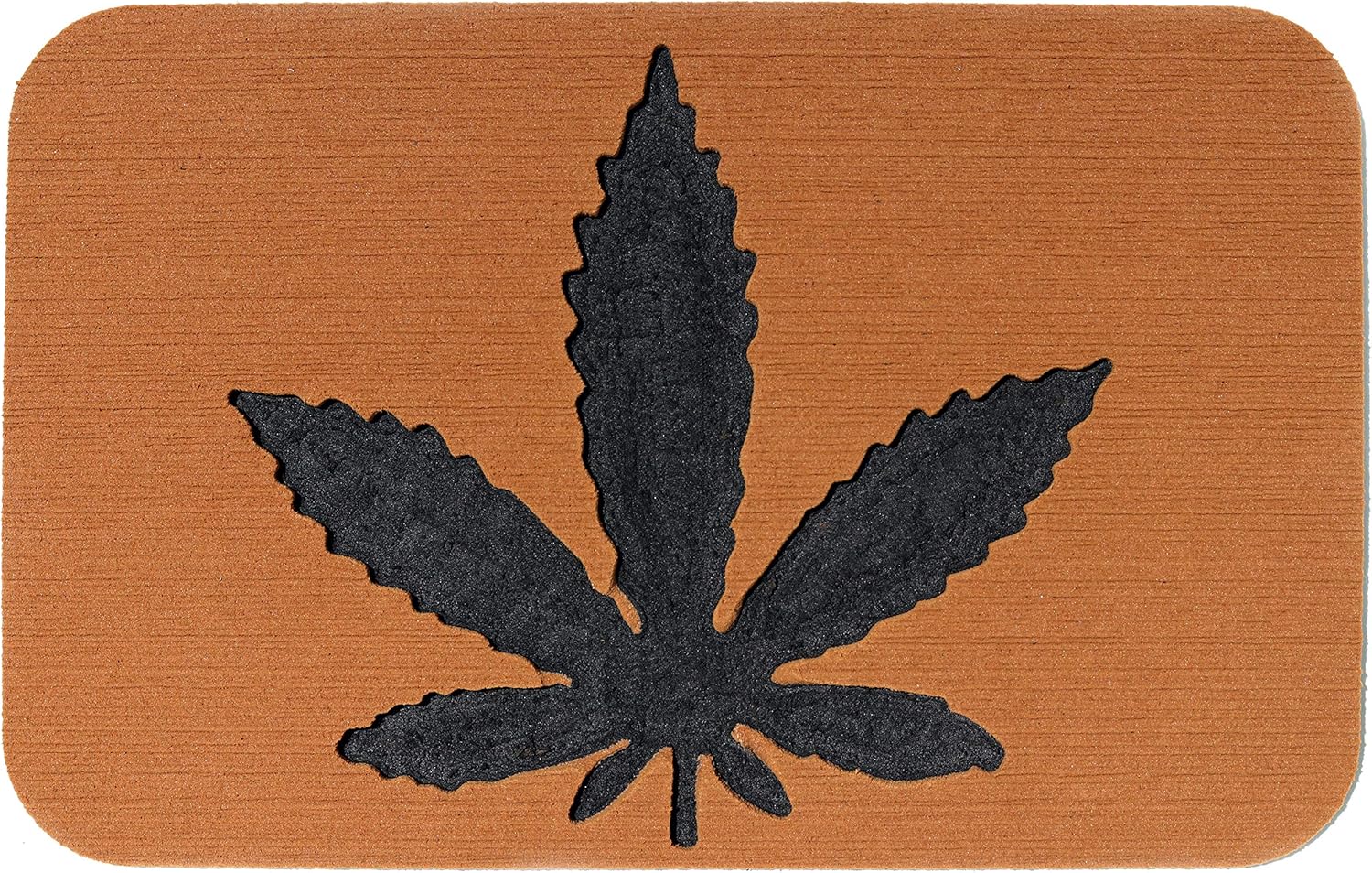 Stylish Brown Pot Leaf Stomp Pad - Avoid Slipping - Toejamr