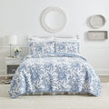Laura Ashley Quilts Cotton Reversible Bedding Queen - Classic Floral