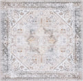 Washable Rug Tucson Collection 7ft Square Beige & Grey - Slip