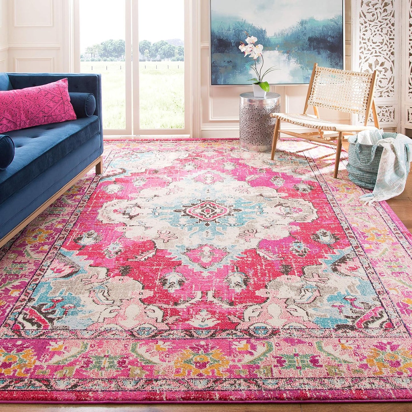 SAFAVIEH Monaco Collection Area Rug - Boho Chic Design for Home