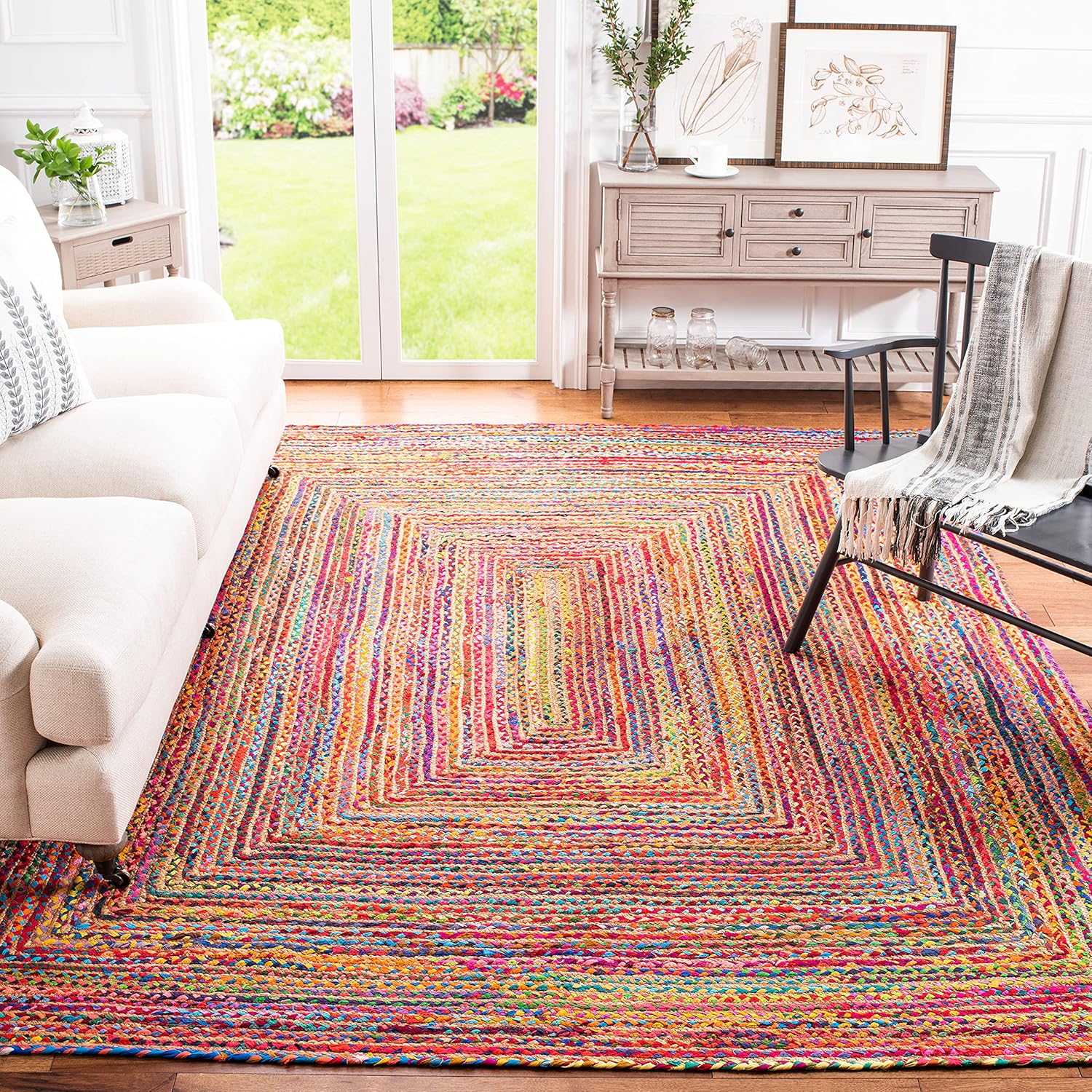 Handmade Jute & Cotton Area Rug 8x10 from Cape Cod Collection