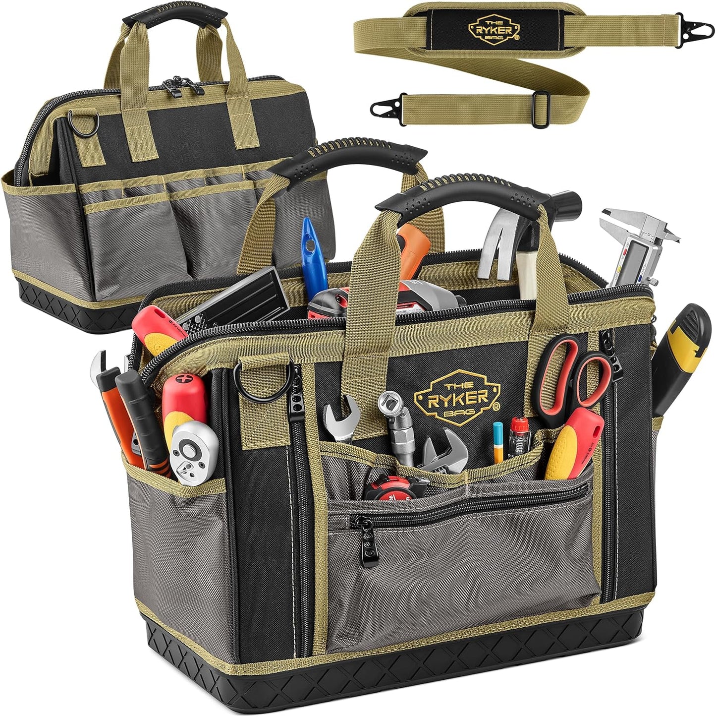 Ryker 16-inch Heavy Duty Tool Bag Organizer for Men and Women