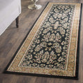 2ft 3in x 6ft Runner Rug - Black & Tan Traditional Oriental Runner