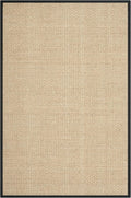 Natural Fiber Area Rug 6x9 - Seagrass Basketweave Pattern
