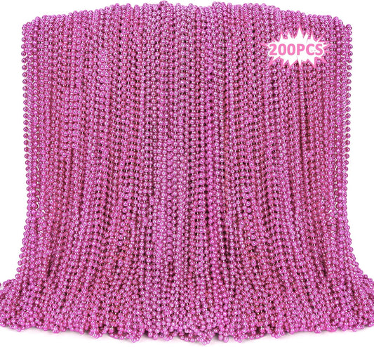 200PCS Breast Cancer Awareness Bead Necklaces for Events and Parties