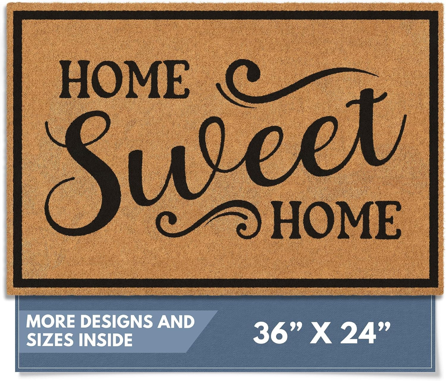 Natural Coco Coir Heavy Duty Backing Doormat for Home Entry