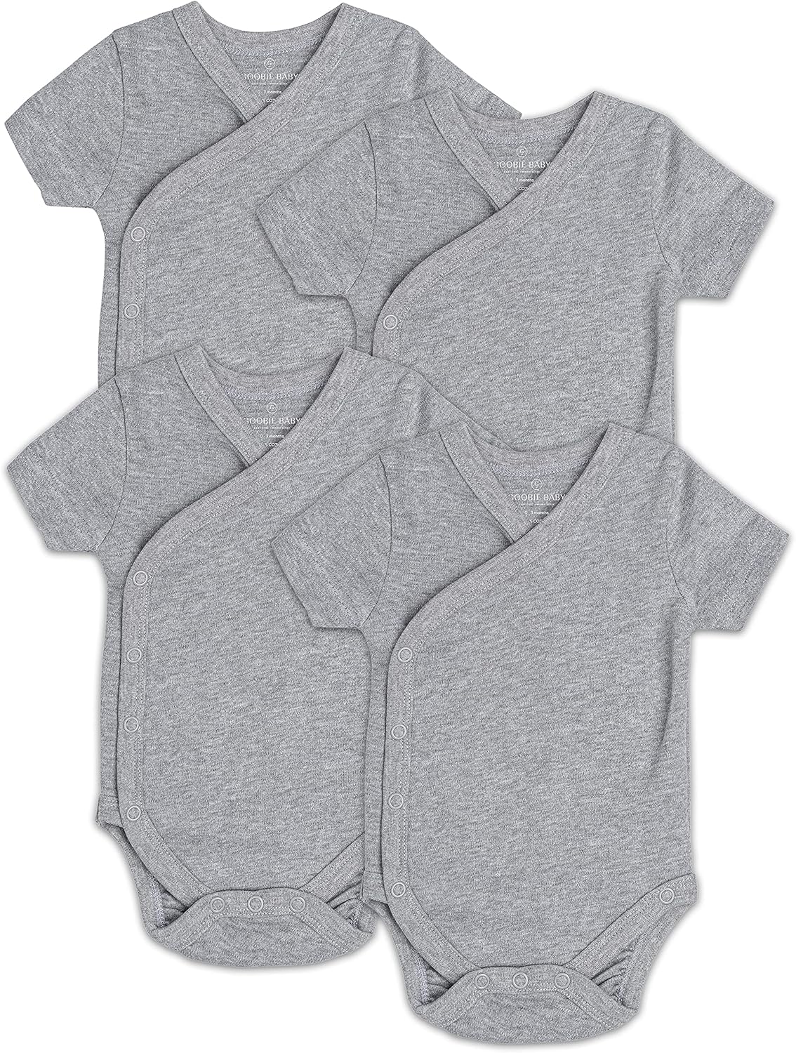 Baby Side Snap Bodysuit Set - 100% Cotton Unisex Kimono Onesies