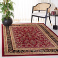 Lyndhurst 5 ft 3 in x 7 ft 6 in Red & Black Area Rug - Traditional