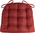 Chenille Rib Claret Red Dining Chair Cushion - 15 x 17 Small Pad