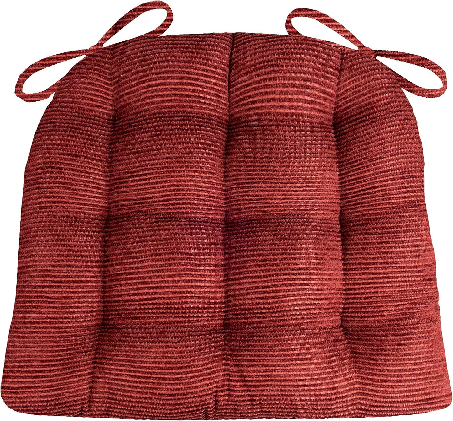 Barnett Home Decor Chenille Rib Claret Red Dining Chair Cushion